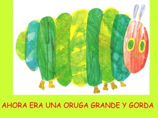 AHORA ERA UNA ORUGA GRANDE Y GORDA 