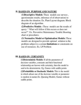 BASIC CONCEPTS OF OPERATIONS RESEARCH
