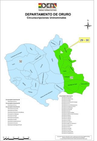 Oruro mapa electoral