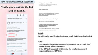 ORUS REGISTRATION (TIN, ID, NBR) tutorial on how to use ORUS | PPTX