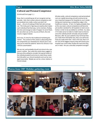 ORV NAHSE Newsletter - Winter 2009