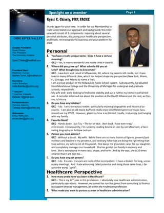 ORV NAHSE Newsletter - Winter 2009