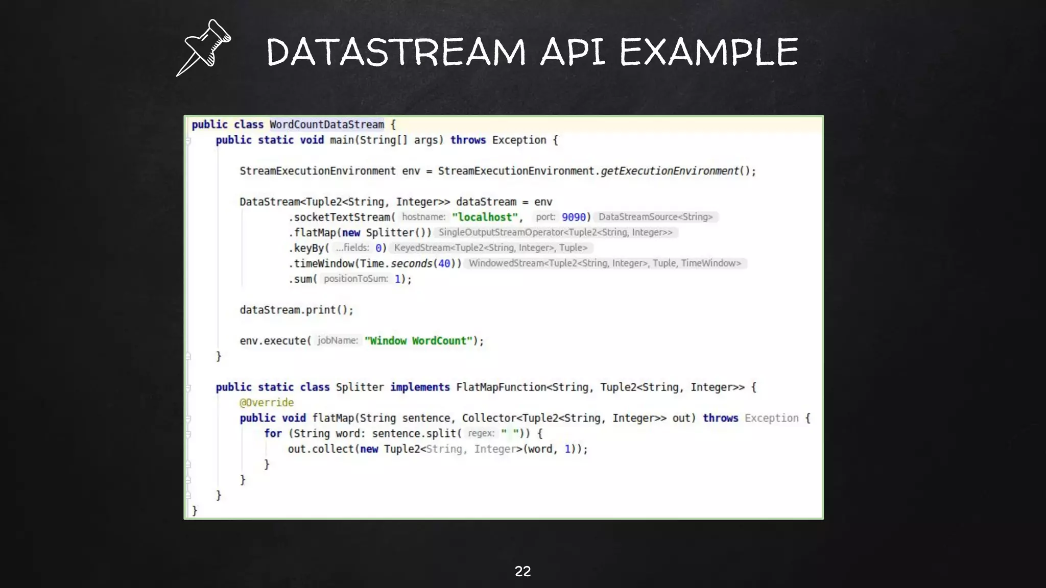 DATASTREAM API EXAMPLE
22
 