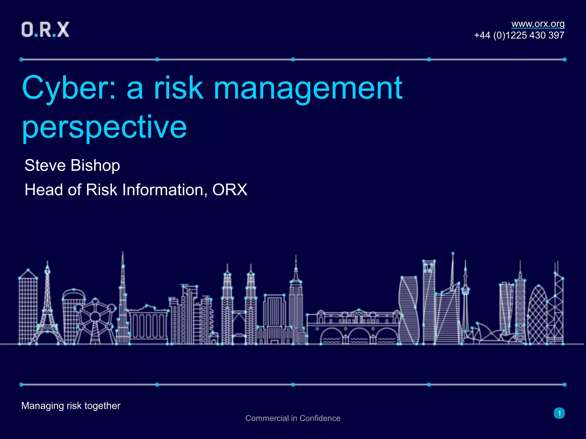 ORX Cyber Risk Presentation March 2019 | PPTX