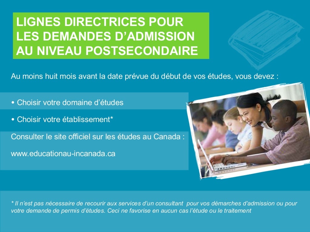 Présentation sur les études au Canada