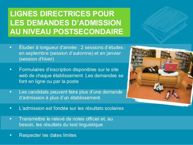 Présentation sur les études au Canada