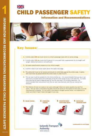 Oryggi barna i bil enska