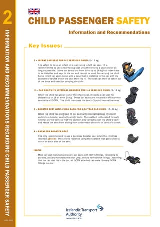 Oryggi barna i bil enska