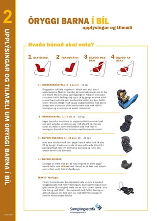 Oryggi barna i bil  islenska