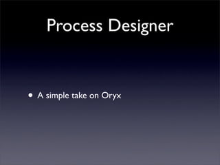 Process Designer


• A simple take on Oryx
 