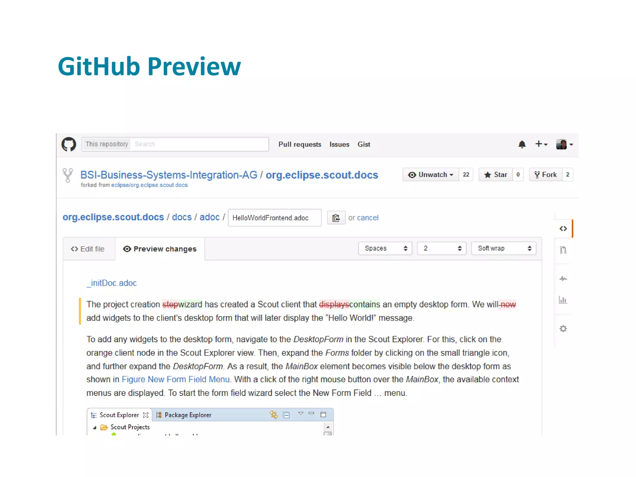 GitHub Preview 