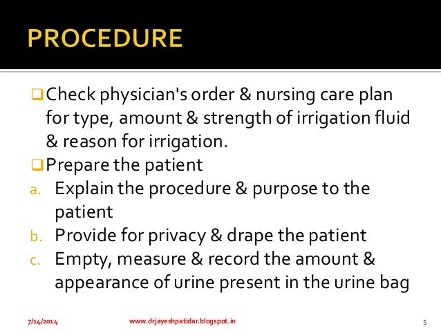 ppt bladder irrigation bladder irrigation