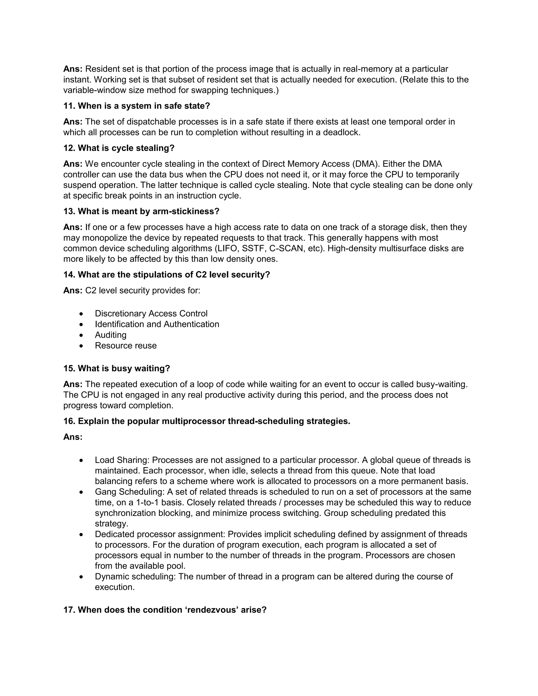 Os solved question paper