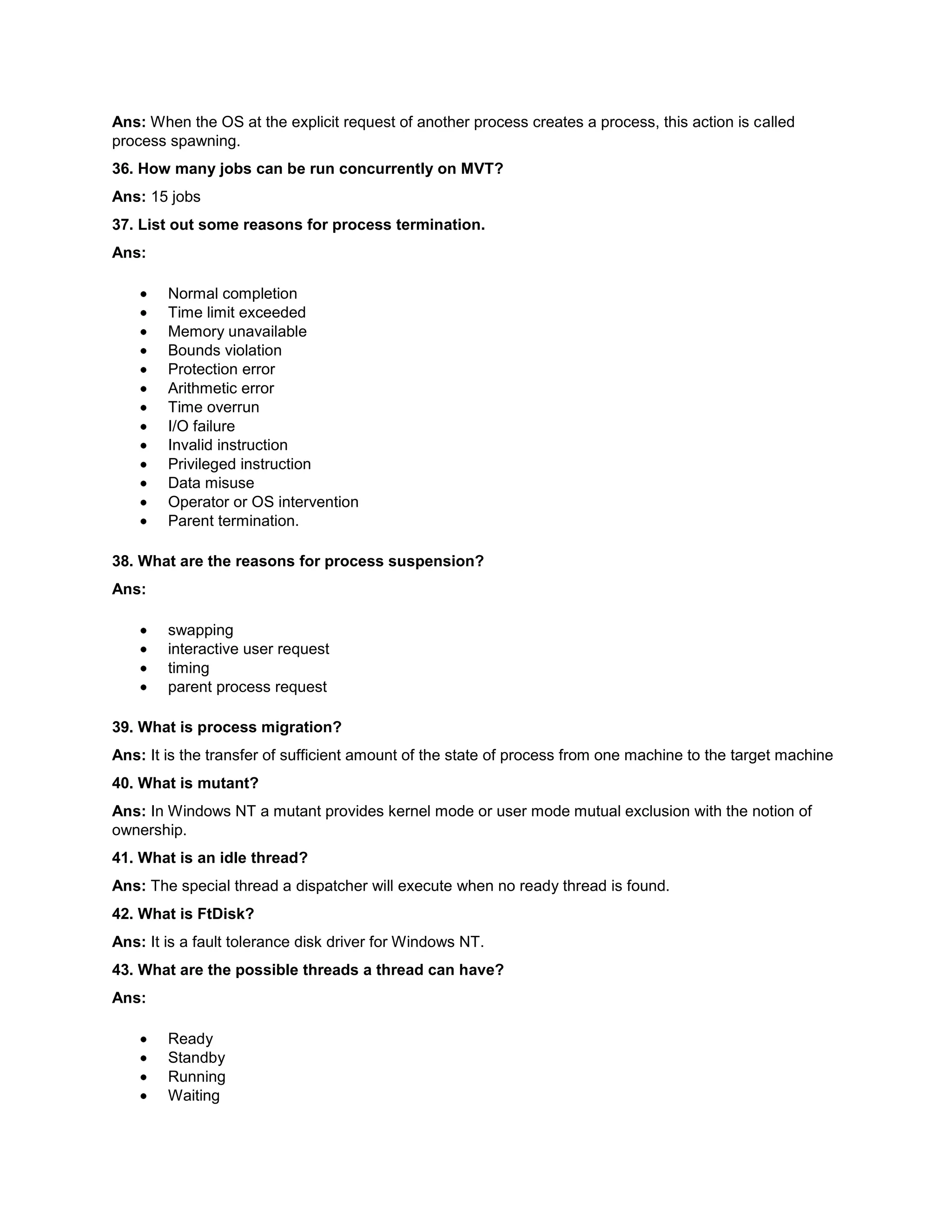 Os solved question paper