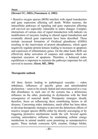 Thesis section: Role of Oxidative Stress in the pathogenesis of ...
