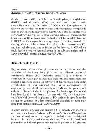 Thesis section: Role of Oxidative Stress in the pathogenesis of ...