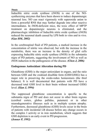 Thesis section: Role of Oxidative Stress in the pathogenesis of ...
