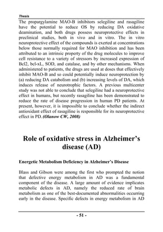 Thesis section: Role of Oxidative Stress in the pathogenesis of ...
