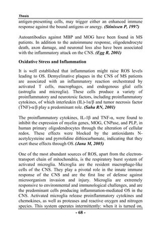 Thesis section: Role of Oxidative Stress in the pathogenesis of ...