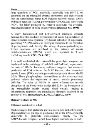 Thesis section: Role of Oxidative Stress in the pathogenesis of ...