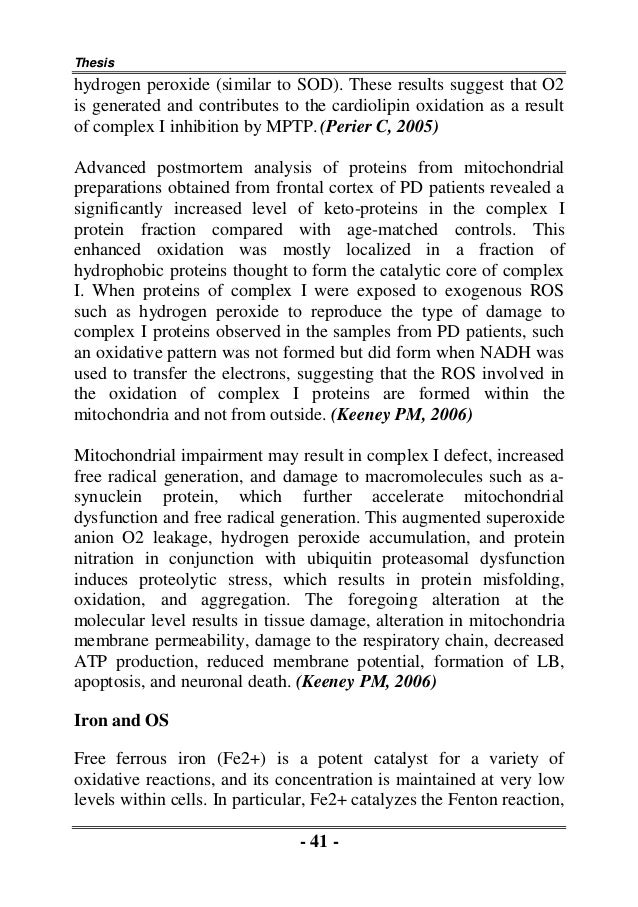 Oxidative stress phd thesis