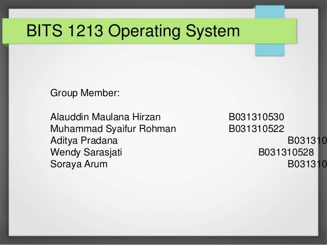 Group Member:
Alauddin Maulana Hirzan B031310530
Muhammad Syaifur Rohman B031310522
Aditya Pradana B031310
Wendy Sarasjati...