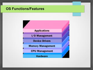 OS Functions/Features

 