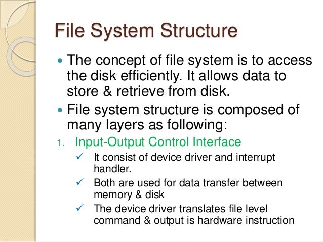 File management in operating system