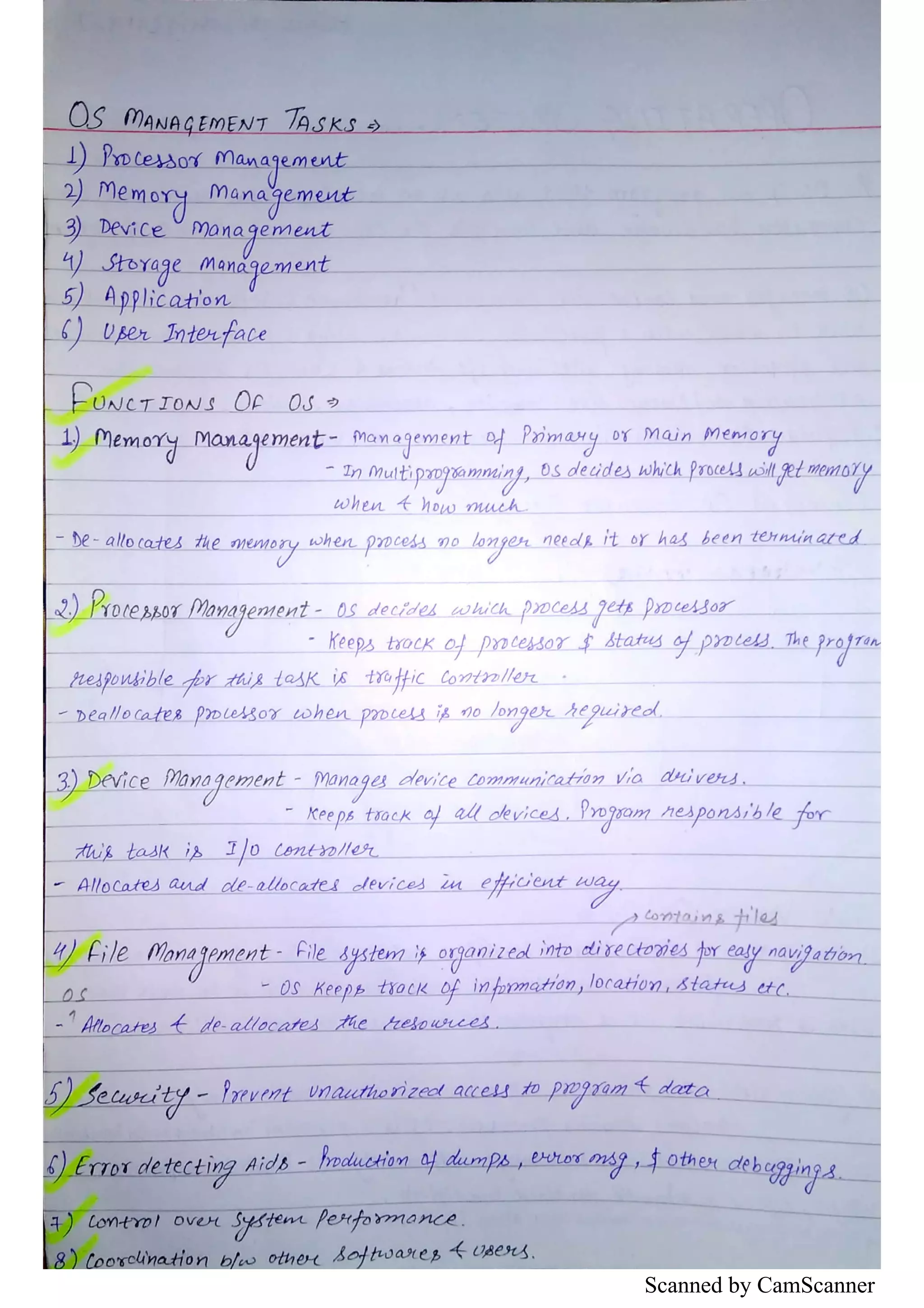 Operating System (OS) Notes | PDF