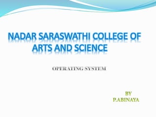 NADAR SARASWATHI COLLEGE OF
ARTS AND SCIENCE
 