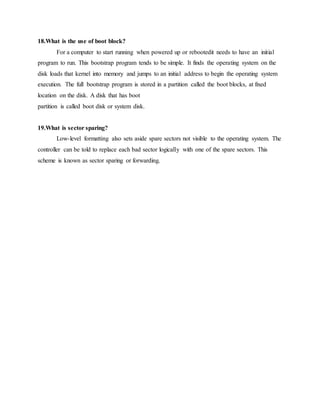 OPERATING SYSTEM - SHORT NOTES | DOC