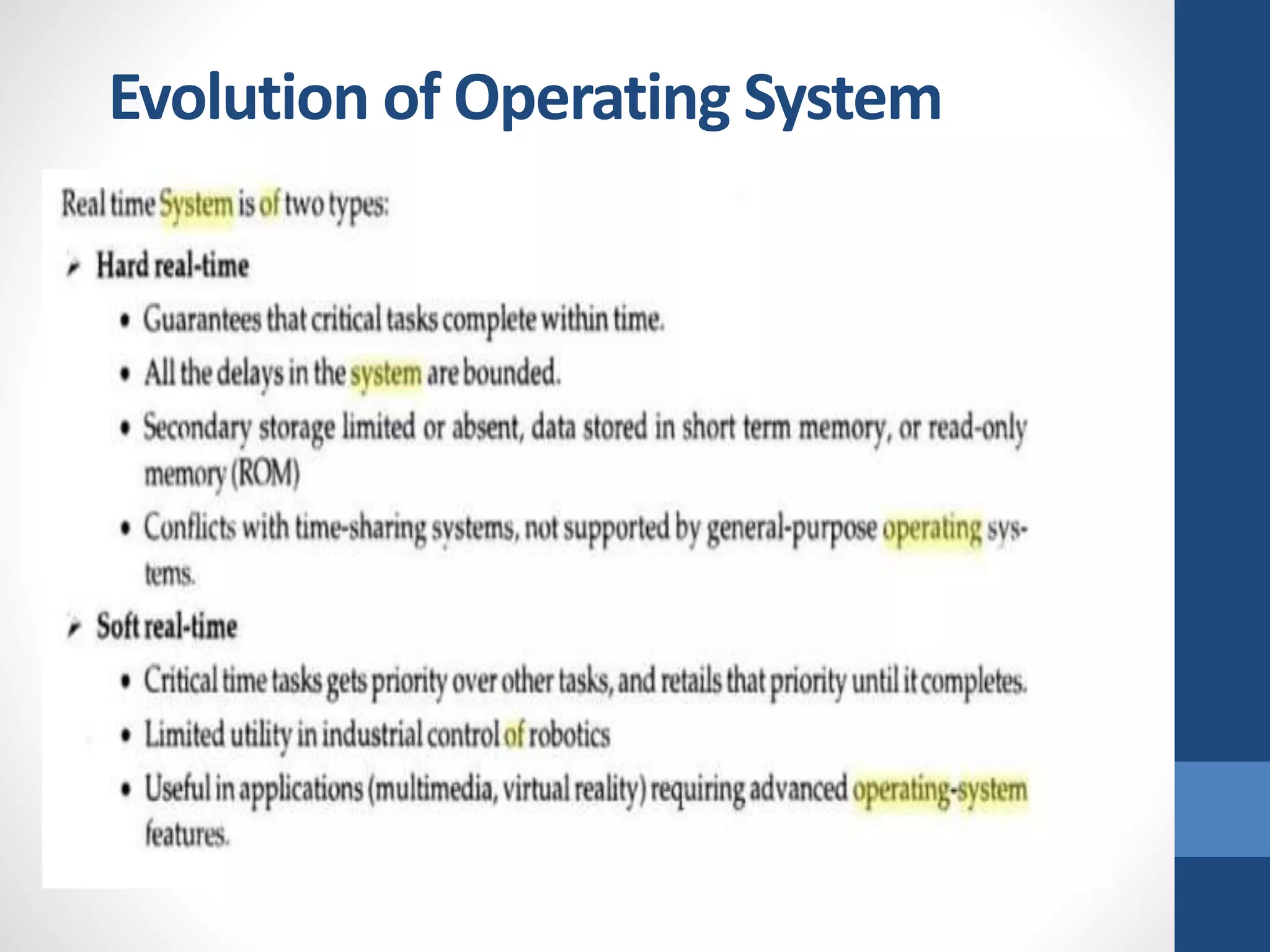 Evolution of Operating System
 