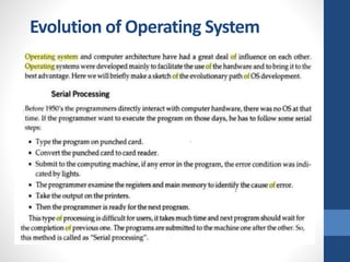 Evolution of Operating System
 