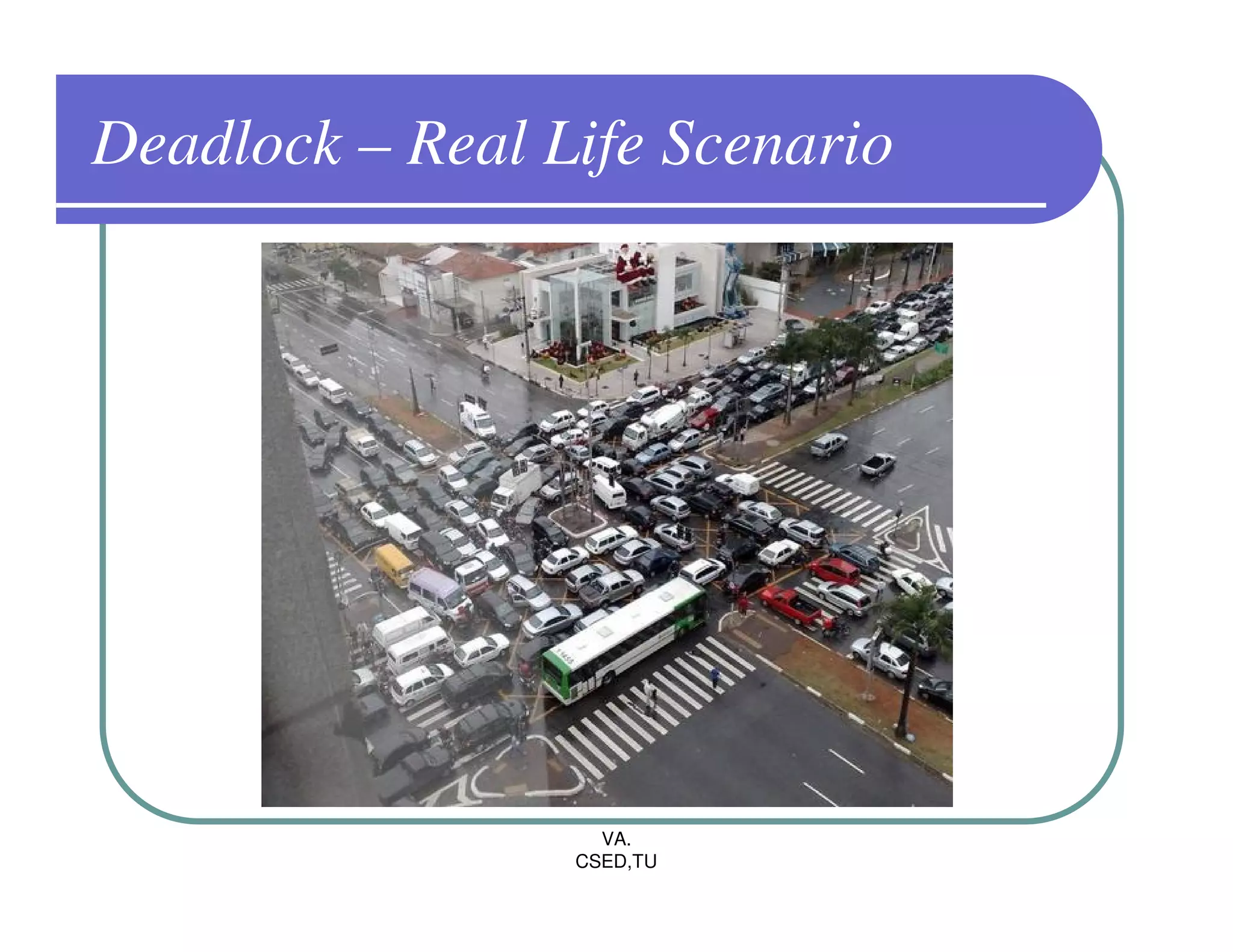 Deadlock – Real Life Scenario




                   VA.
                 CSED,TU
 
