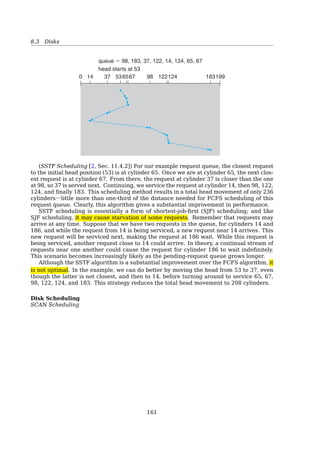 8.1 Principles of I/O Hardware
...........
busy = ?
.
0
.....
write a byte
.....
command-ready = 1
.....
command-ready = ?
.
1
.....
busy = 1
.....
write == 1?
.
1
.....
read
.
1 byte
.....
command-ready = 0, error = 0, busy = 0
.Host:. status:Register. control:Register. data-out:Register. Controller:
For this example, the host writes output through a port, coordinating with the controller
by handshaking as follows[17, Sec. 12.2.1, Polling].
1. The host repeatedly reads the busy bit until that bit becomes clear.
2. The host sets the write bit in the command register and writes a byte into the data-out
register.
3. The host sets the command-ready bit.
4. When the controller notices that the command-ready bit is set, it sets the busy bit.
5. The controller reads the command register and sees the write command. It reads the
data-out register to get the byte and does the I/O to the device.
6. The controller clears the command-ready bit, clears the error bit in the status register
to indicate that the device I/O succeeded, and clears the busy bit to indicate that it
is ﬁnished.
This loop is repeated for each byte.
Example
Steps in printing a string
String to
be printedUser
space
Kernel
space
ABCD
EFGH
Printed
page
(a)
ABCD
EFGH
ABCD
EFGH
Printed
page
(b)
A
Next
(c)
AB
Next
Fig. 5-6. Steps in printing a string.
1 copy_from_user(buffer, p, count); /* p is the kernel bufer */
2 for (i = 0; i  count; i++) { /* loop on every character */
3 while(*printer_status_reg != READY); /* loop until ready */
4 *printer_data_register = p[i]; /* output one character */
5 }
6 return_to_user();
See also: [19, Sec. 5.2.2, Programmed I/O].
156
 