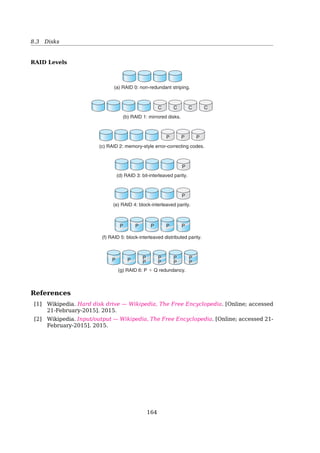 8.2 I/O Software Layers
– one or more control registers
* specify the I/O port to use
* the direction of the transfer (read/write)
* the transfer unit (byte/word)
* the number of bytes to transfer in one burst.
CPU
DMA
controller
Disk
controller
Main
memory
Buffer
1. CPU
programs
the DMA
controller
Interrupt when
done
2. DMA requests
transfer to memory 3. Data transferred
Bus
4. Ack
Address
Count
Control
Drive
Fig. 5-4. Operation of a DMA transfer.
When DMA is used, ..., ﬁrst the CPU programs the DMA controller by setting its regis-
ters so it knows what to transfer where (step 1 in Fig 380). It also issues a command to
the disk controller telling it to read data from the disk into its internal buﬀer and verify
the checksum. When valid data are in the disk controller’s buﬀer, DMA can begin[19,
Sec. 5.1.4, Direct Memory Access (DMA)].
The DMA controller initiates the transfer by issuing a read request over the bus to the
disk controller (step 2). This read request looks like any other read request, and the disk
controller does not know or care whether it came from the CPU or from a DMA controller.
Typically, the memory address to write to is on the bus’ address lines so when the disk
controller fetches the next word from its internal buﬀer, it knows where to write it. The
write to memory is another standard bus cycle (step 3). When the write is complete, the
disk controller sends an acknowledgement signal to the DMA controller, also over the bus
(step 4). The DMA controller then increments the memory address to use and decrements
the byte count. If the byte count is still greater than 0, steps 2 through 4 are repeated
until the count reaches 0. At that time, the DMA controller interrupts the CPU to let it
know that the transfer is now complete. When the operating system starts up, it does not
have to copy the disk block to memory; it is already there.
8.2 I/O Software Layers
I/O Software Layers
I/O
request
Layer
I/O
reply I/O functions
Make I/O call; format I/O; spooling
Naming, protection, blocking, buffering, allocation
Set up device registers; check status
Wake up driver when I/O completed
Perform I/O operation
User processes
Device-independent
software
Device drivers
Interrupt handlers
Hardware
Fig. 5-16. Layers of the I/O system and the main functions of each
layer. 159
 