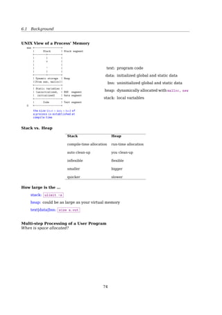 6.1 Background
Exposing
physical memory
to
processes
is not
a good idea
(a) only one program in memory
(b) only another program in memory
(c) both in memory
Memory Protection
Protected mode
We need
• Protect the OS from access by user programs
• Protect user programs from one another
Protected mode is an operational mode of x86-compatible CPU.
• The purpose is to protect everyone else (including the OS) from your program.
Memory Protection
Logical Address Space
Base register holds the smallest legal physical memory address
Limit register contains the size of the range
74
 