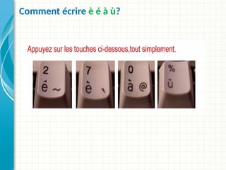 Comment écrire è é à ù?
 