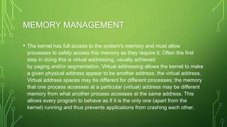 Kernel (OS) | PPTX