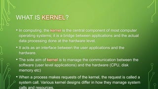 Kernel (OS) | PPT