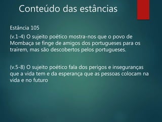 Os lusíadas - Canto I Estâncias 105 e 106 | PPTX