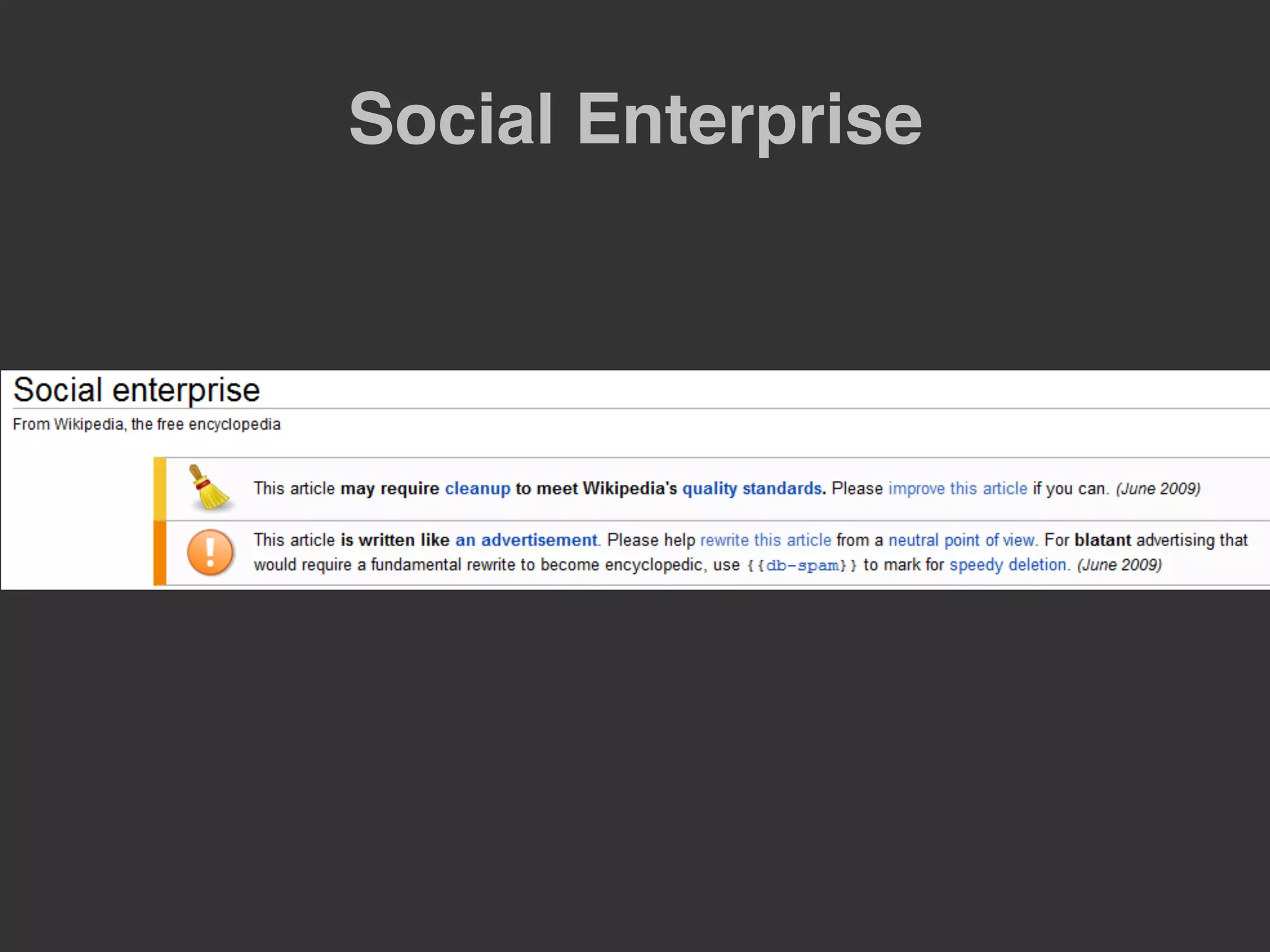 Social Enterprise
 