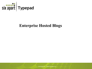 Typepad Enterprise Hosted Blogs 