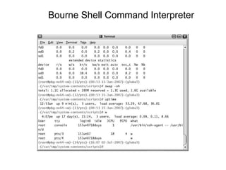 Bourne Shell Command Interpreter
 