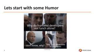 © 2020 Percona.
2
Lets start with some Humor
 
