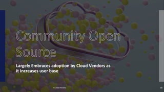 Largely Embraces adoption by Cloud Vendors as
it increases user base
© 2023 Percona 15
 
