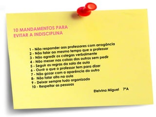 5º Evitar praticar o bullying.