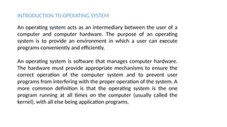 operating system basic ppt which we can learn os | PPT