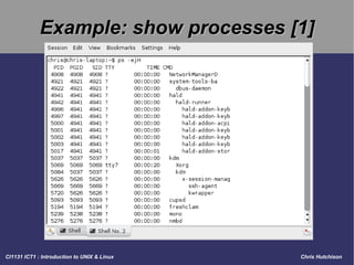 Example: show processes [1] 