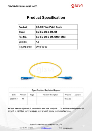 os2-sm-sc-upc-to-sc-upc-3m-simplex-fiber-optic-patch-cable-data-sheet ...